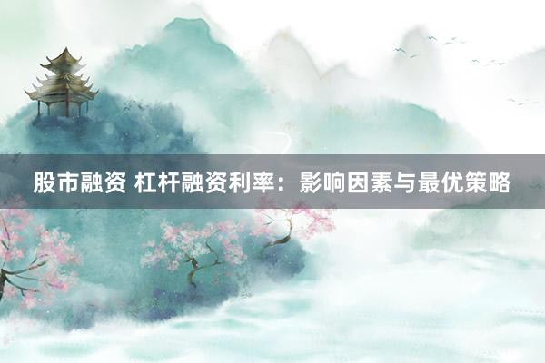 股市融资 杠杆融资利率：影响因素与最优策略