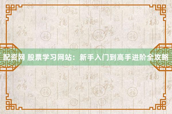 配资网 股票学习网站：新手入门到高手进阶全攻略