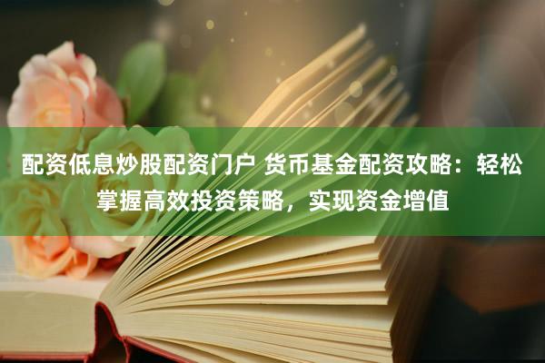 配资低息炒股配资门户 货币基金配资攻略：轻松掌握高效投资策略，实现资金增值