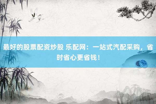最好的股票配资炒股 乐配网：一站式汽配采购，省时省心更省钱！