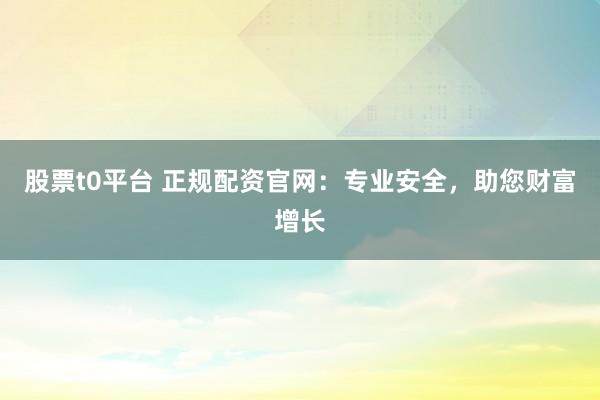 股票t0平台 正规配资官网：专业安全，助您财富增长