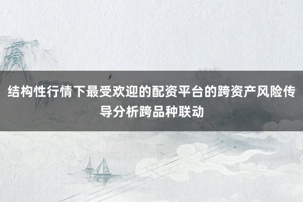 结构性行情下最受欢迎的配资平台的跨资产风险传导分析跨品种联动
